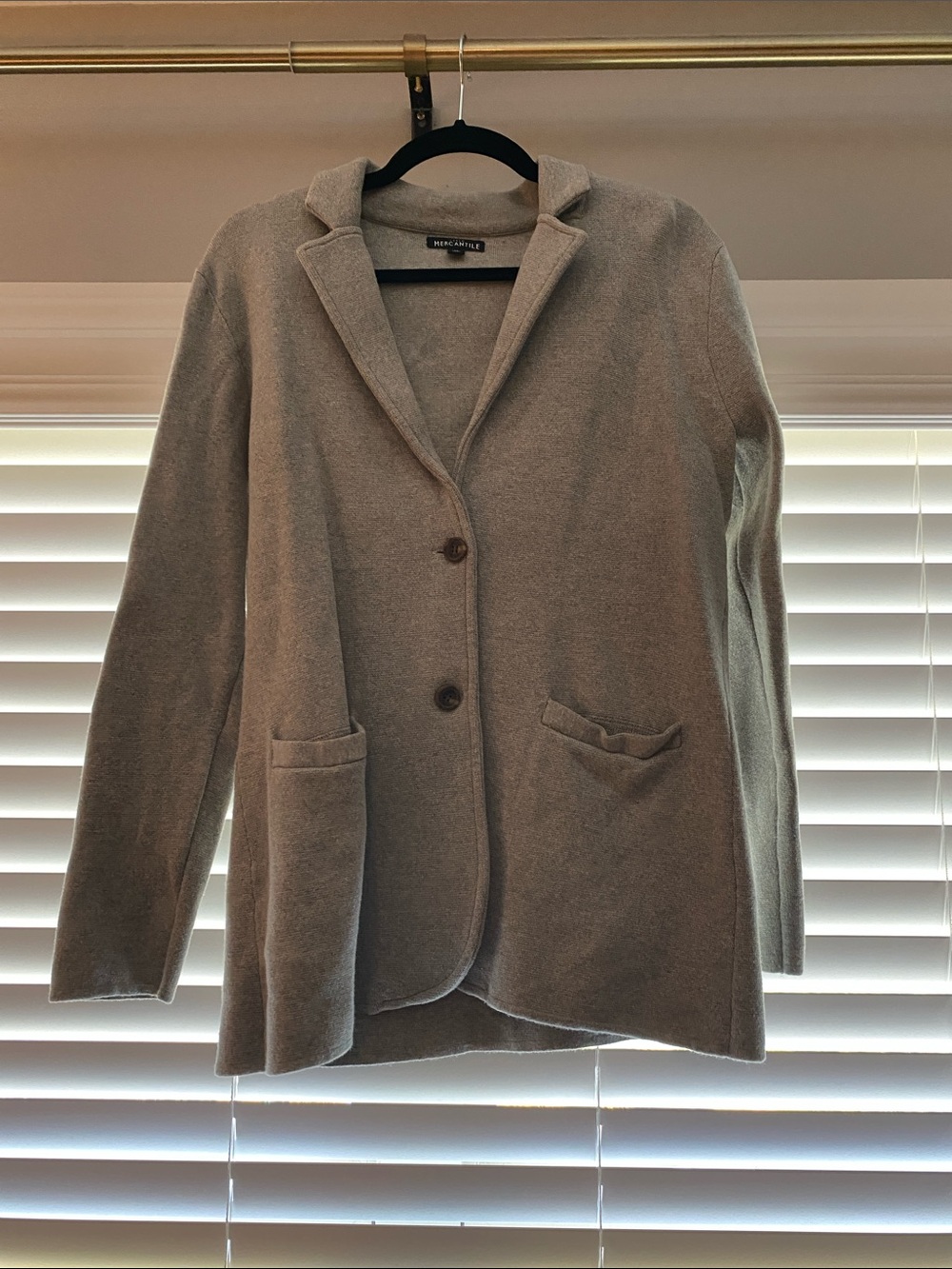 J. Crew Light Gray Knit Two-Button Blazer